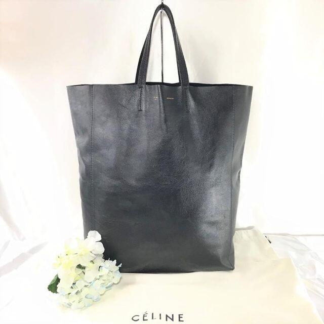 保障できる celine - セリーヌ バーティカルカバ 黒 トートバッグ 美品