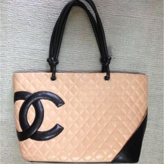 シャネル(CHANEL)のemiさん専用他の方禁シャネルCHANELカンボンライン トートバッグ ベージュ(トートバッグ)