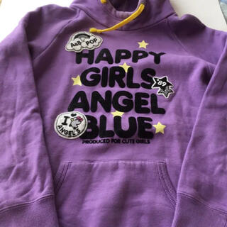 エンジェルブルー(angelblue)のAngelブルー❤️ ナルミヤインターナショナル　紫　パーカー　春160(Tシャツ/カットソー)