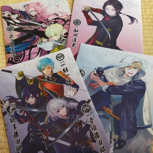 刀剣乱舞×くら寿司 クリアファイル 全4種セット エンタメ/ホビーのアニメグッズ(クリアファイル)の商品写真