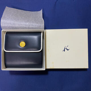 キタムラ(Kitamura)のキタムラ　折り財布　新品未使用箱あり　コンパクト　ネイビー(財布)
