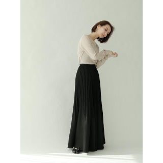 louren accordion pleats flare skirt