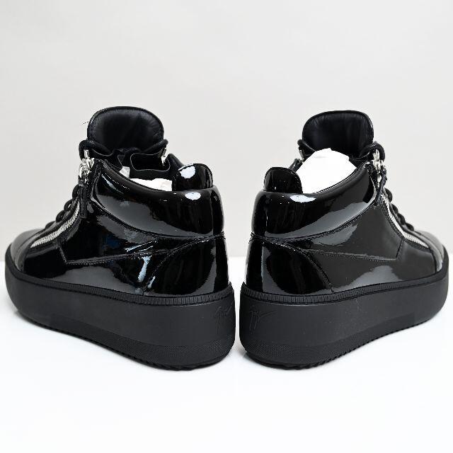 Giuseppe Zanotti Design(ジュゼッペザノッティデザイン)の新品 GIUSEPPE ZANOTTI エナメルレザー ハイカットスニーカー メンズの靴/シューズ(スニーカー)の商品写真