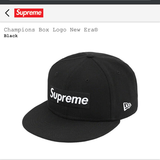 BlackSIZEsupreme Champions Box Logo New Era®7-1/2