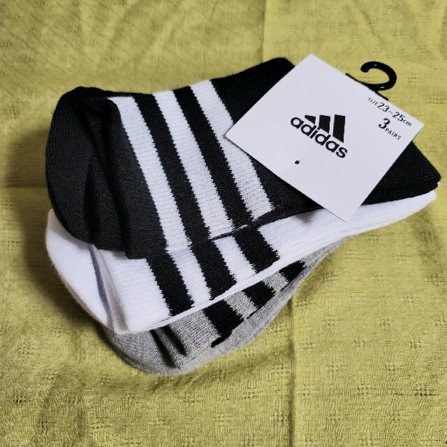 adidas(アディダス)の◆新品 adidas アディダス ショートソックス 3P 23～25cm レディースのレッグウェア(ソックス)の商品写真