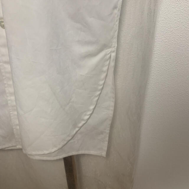 新品】n.o.r.c 白 バンドカラーシャツ ロングシャツ の通販 by ...