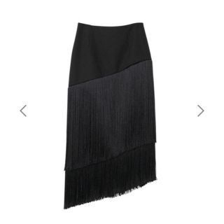 ルシェルブルー(LE CIEL BLEU)のFringe Midi Skirt フリンジスカート(ロングスカート)