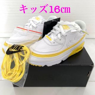 ナイキ(NIKE)の【Nike × UNDEFEATED】Air Max 90  白黄　16㎝(スニーカー)