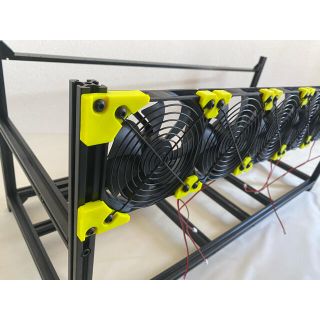 マイニングリグ ファン7台付8GPU RTX3080 マイニング フレーム