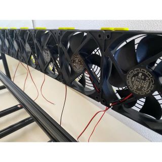 マイニングリグ ファン7台付8GPU RTX3080 マイニング フレーム