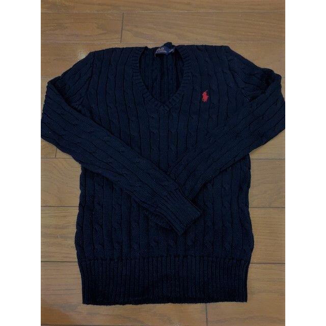 POLO RALPH LAUREN(ポロラルフローレン)のPOLO RALPH LAUREN  レディース Vネックニット XS ネイビー レディースのトップス(ニット/セーター)の商品写真