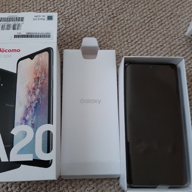 galaxy a20 Black docomo 利用制○ 一括支払済 新品未使用 【期間限定