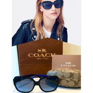 コーチ(COACH)のコーチ　希少なブラック&ブルー　サングラス HC8043 ニューヨーク店限定商品(サングラス/メガネ)