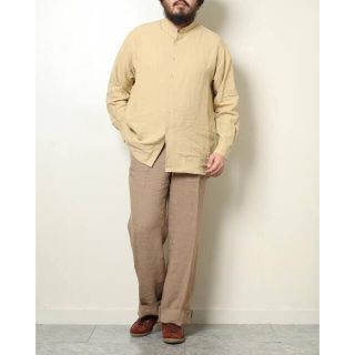 コモリ(COMOLI)のオーラリー リネンバンドカラーシャツ 19ssサイズ4(シャツ)