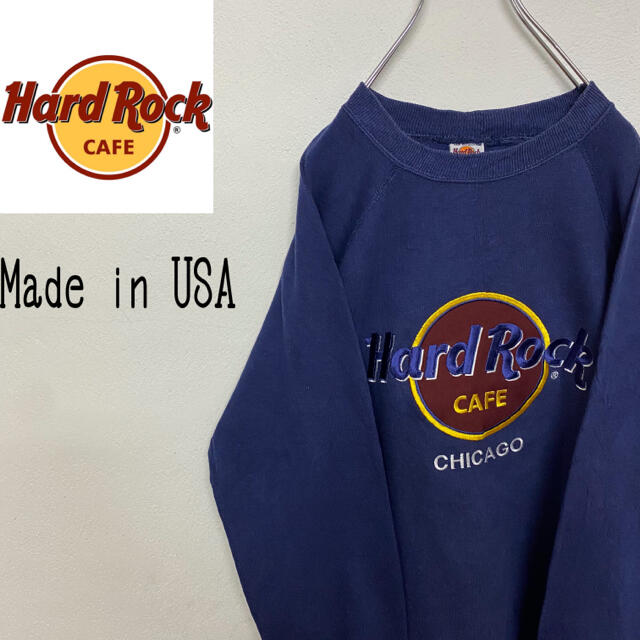 大人気】ハードロックカフェ トレーナー USA製 刺繍ロゴ ビッグロゴ