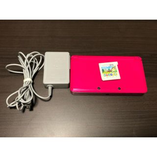 ニンテンドー3DS(ニンテンドー3DS)の3DS本体(ピンク) 充電器　とびだせどうぶつの森　セット(携帯用ゲーム機本体)