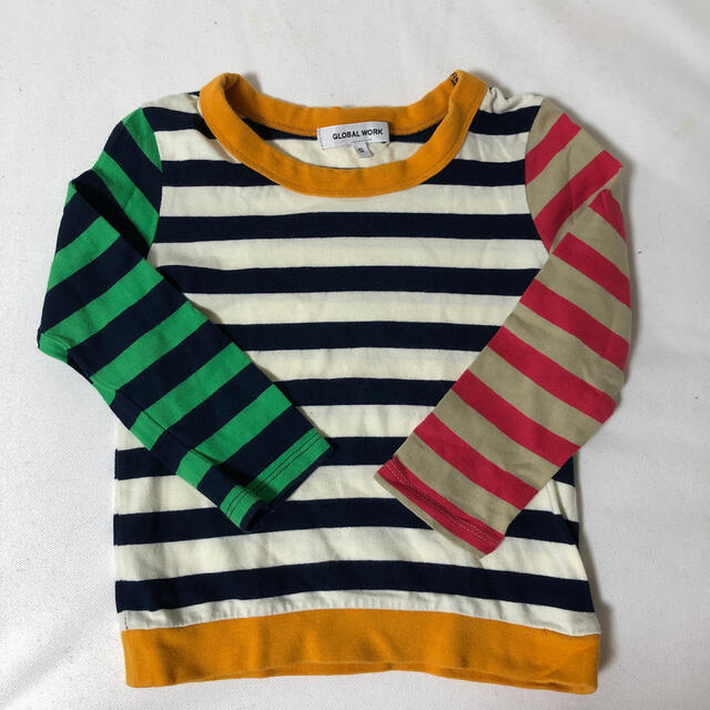 GLOBAL WORK(グローバルワーク)の長袖　ボーダー キッズ/ベビー/マタニティのキッズ服男の子用(90cm~)(Tシャツ/カットソー)の商品写真