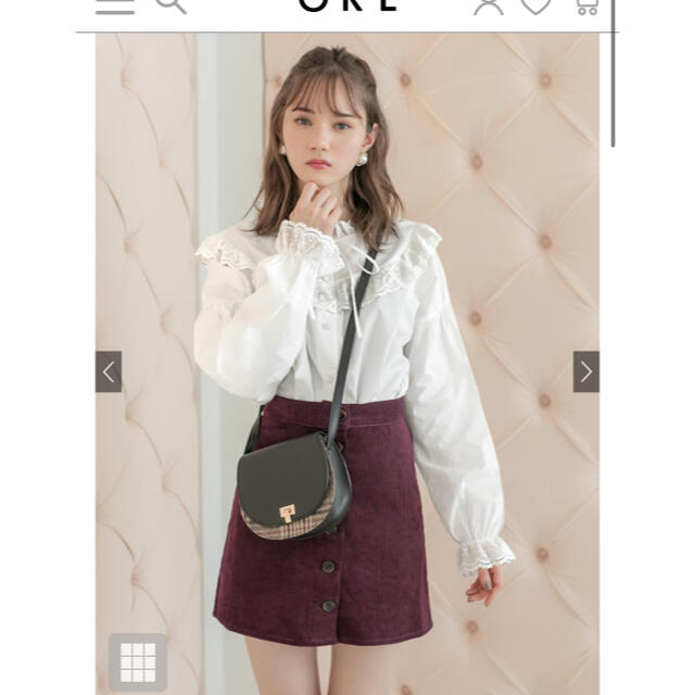 GRL(グレイル)のGRL レースフリルブラウス ブラック 新品 レディースのトップス(シャツ/ブラウス(長袖/七分))の商品写真