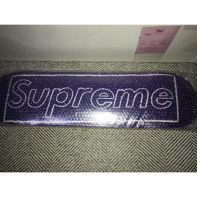 Supreme KAWS Chalk Logo Skateboard 紫