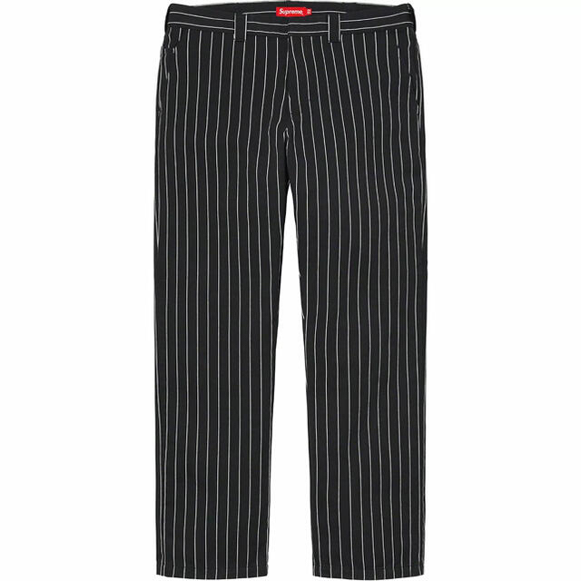 Supreme - 34 ストライプ Supreme Work Pant black stripeの通販 by