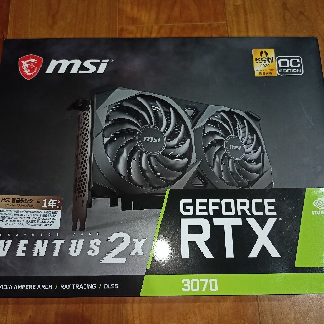 msi RTX3070 VENTUS1755MHzメモリ容量