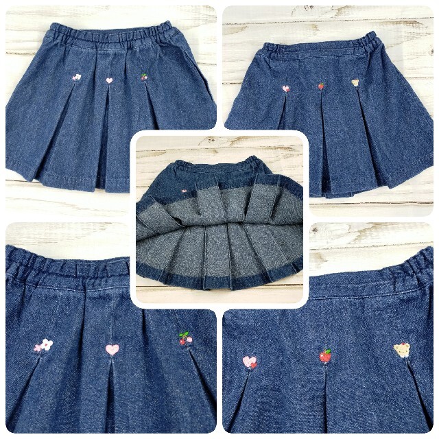 familiar(ファミリア)のファミリア ジャンパースカート  デニムスカート セット 90 キッズ/ベビー/マタニティのキッズ服女の子用(90cm~)(スカート)の商品写真