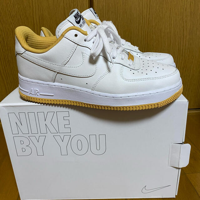 NIKE AIR Force 1 LOW BY YOU white/yellow