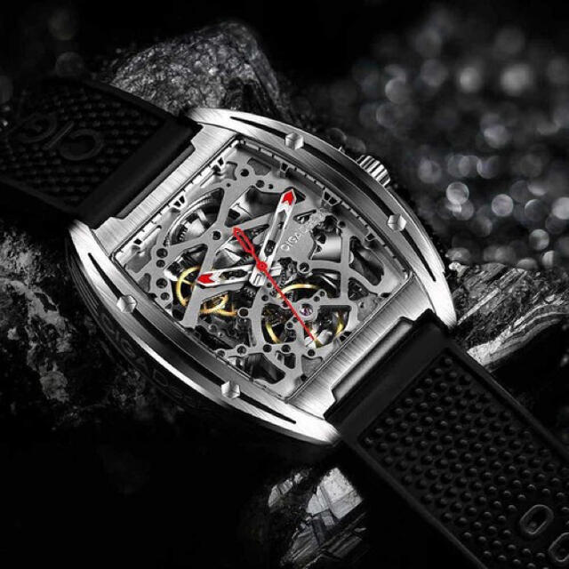 Xiaomi CIGA Design ラバーベルト オートマチック 腕時計 黒 メンズの時計(腕時計(アナログ))の商品写真