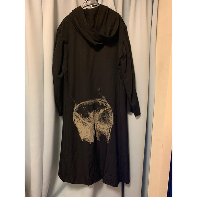 Yohji Yamamoto(ヨウジヤマモト)のyohji yamamoto フーディーロングコート メンズのジャケット/アウター(トレンチコート)の商品写真