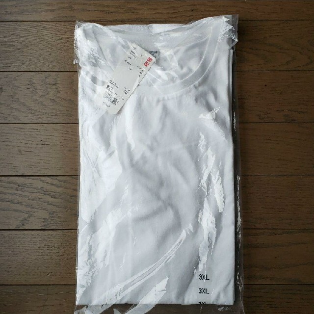 UNIQLO(ユニクロ)のUNIQLO コットンロングシャツテールT  ホワイト 3XL レディースのトップス(Tシャツ(長袖/七分))の商品写真