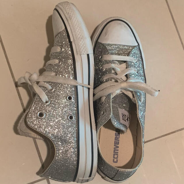 CONVERSE - コンバース シルバー グリッター ラメ キラキラ CONVERSE - コンバース シルバー グリッター ラメ キラキラ