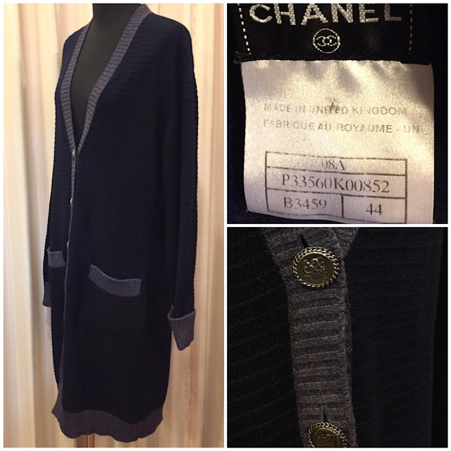 【CHANEL】シャネル ニットコート　ロングカーディガン size44