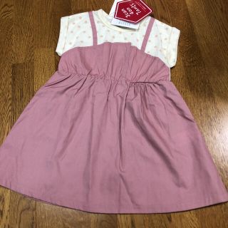 フタフタ(futafuta)の新品　ワンピース　ドット　トップス(ワンピース)