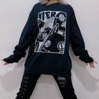 ファンキーフルーツ(FUNKY FRUIT)のNieR COTTON BLACK SWEATSHIRTスウェット(スウェット)