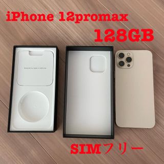 アイフォーン(iPhone)のiPhone 12promax 128GB ゴールド　SIMフリー(スマートフォン本体)