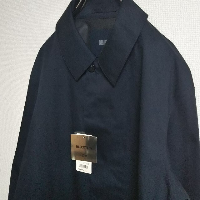 UNIQLO(ユニクロ)のUNIQLO ブロックテック ステンカラーコート 防水透湿  サイズL メンズのジャケット/アウター(ステンカラーコート)の商品写真