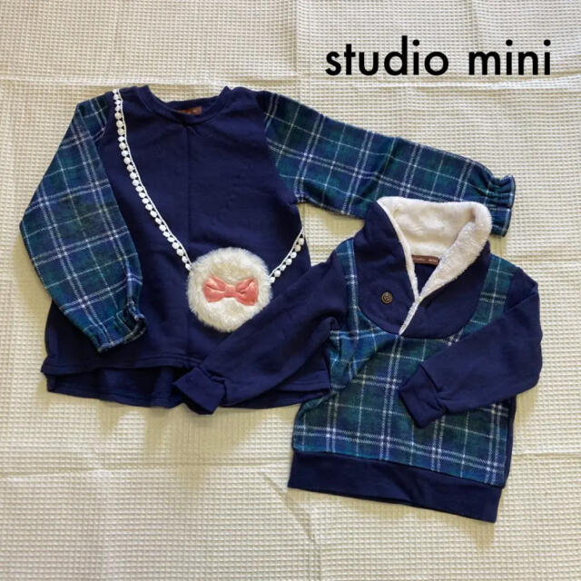 STUDIO MINI(スタジオミニ)の90&110✿:*studio mini スタジオミニ●トレーナー　お揃い キッズ/ベビー/マタニティのキッズ服女の子用(90cm~)(Tシャツ/カットソー)の商品写真