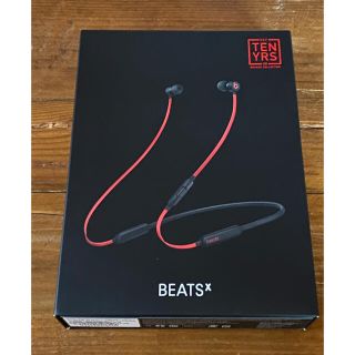 ビーツバイドクタードレ(Beats by Dr Dre)の【大幅値下げ】（美品）BEATS X  ワイヤレスイヤホン　赤(ヘッドフォン/イヤフォン)