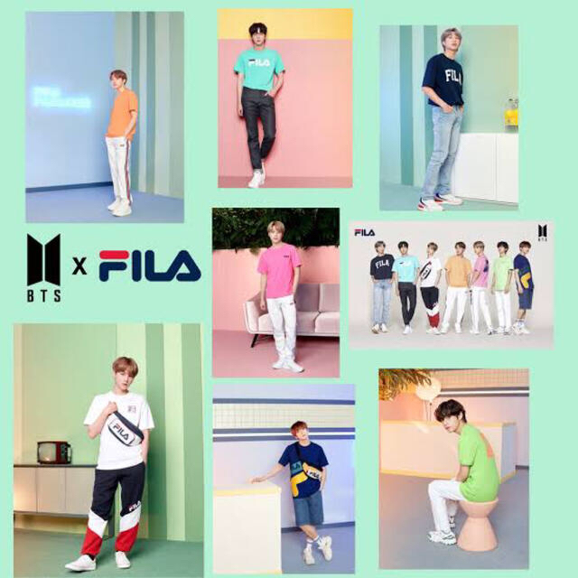 防弾少年団(BTS)(ボウダンショウネンダン)のBTS×FILA クリアファイル8枚セット エンタメ/ホビーのCD(K-POP/アジア)の商品写真