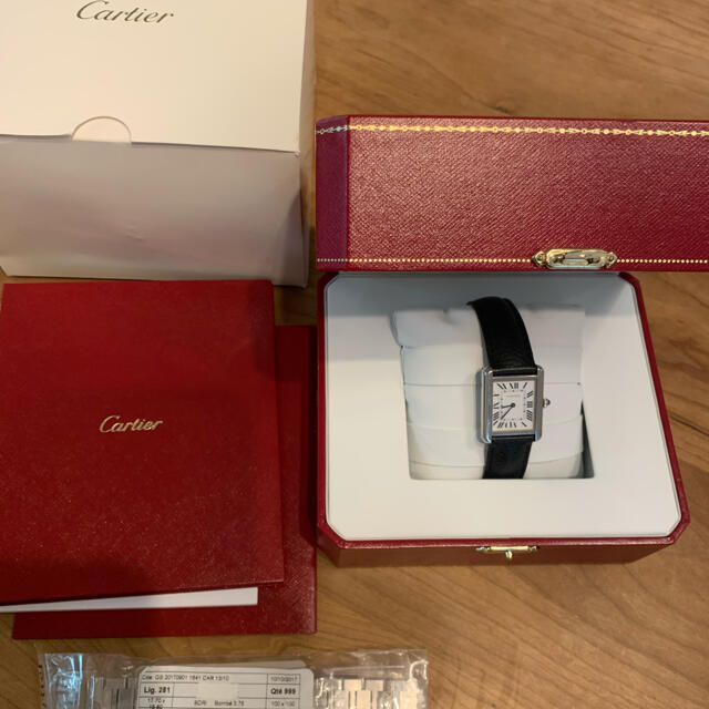 腕時計【専用】Cartier カルティエ　タンクソロ SM ステンレスベルト付き