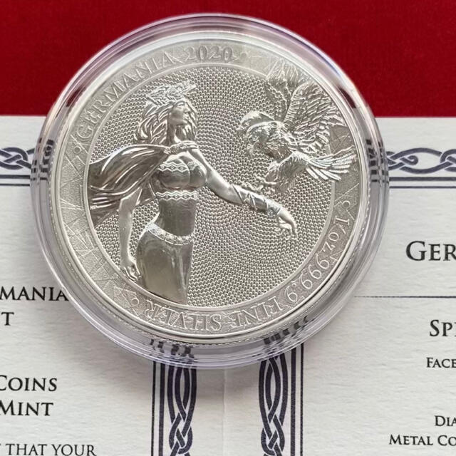 銀貨　純銀　1オンス 保証書付き　２０２０年　ドイツ　新品　silver99.9