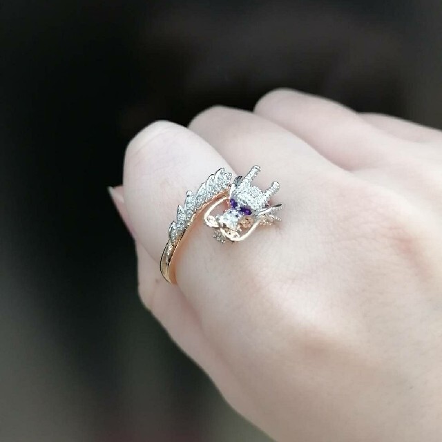 14号　ドラゴンリング　指輪　ピンクゴールド メンズのアクセサリー(リング(指輪))の商品写真