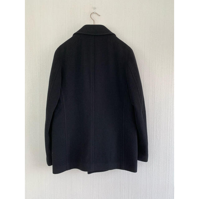 [新品] HEVOダブルブレストコート ブラック 48 メンズのジャケット/アウター(ピーコート)の商品写真