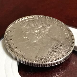 希少 1849年 ヴィクトリア女王 ゴッドレス フローリン 2シリング 銀貨