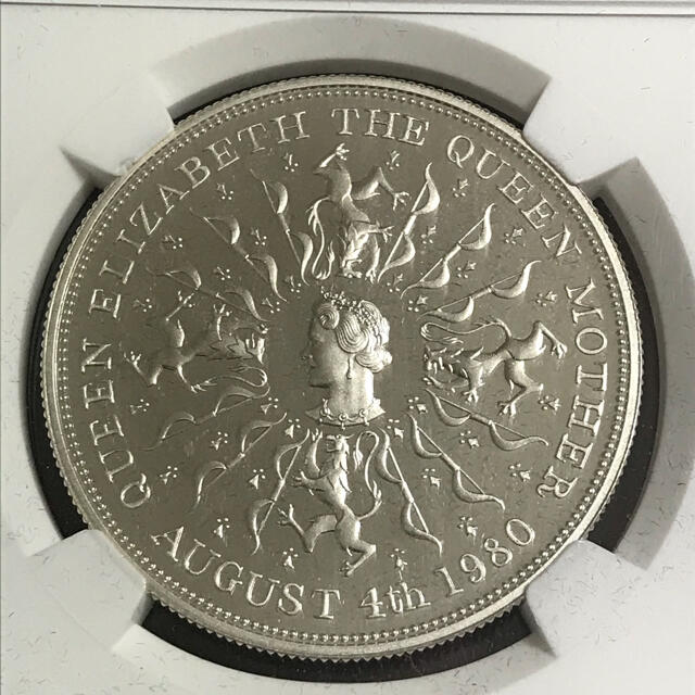 1980年イギリス エリザベス女王生誕80周年記念プルーフ銀貨 www