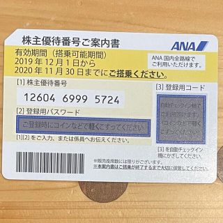 エーエヌエー(ゼンニッポンクウユ)(ANA(全日本空輸))のANA 株主優待券　1枚(その他)