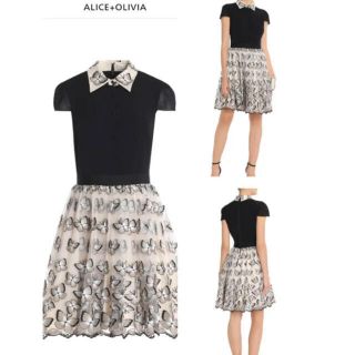 アリスアンドオリビア(Alice+Olivia)のアリスアンドオリビア バタフライワンピース(ひざ丈ワンピース)