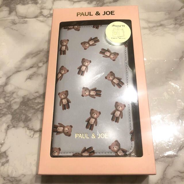 PAUL & JOE(ポールアンドジョー)の★未開封★ポール＆ジョー　iPhone11対応　手帳型ケース　テディベア ハンドメイドのスマホケース/アクセサリー(スマホケース)の商品写真