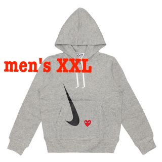 コムデギャルソン(COMME des GARCONS)のXXL CDG PLAY NIKE x PLAY HOODIE GREY(パーカー)