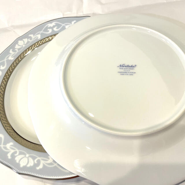 Noritake(ノリタケ)のNoritake ノリタケ　ハンプシャープラチナ　2枚セット インテリア/住まい/日用品のキッチン/食器(食器)の商品写真